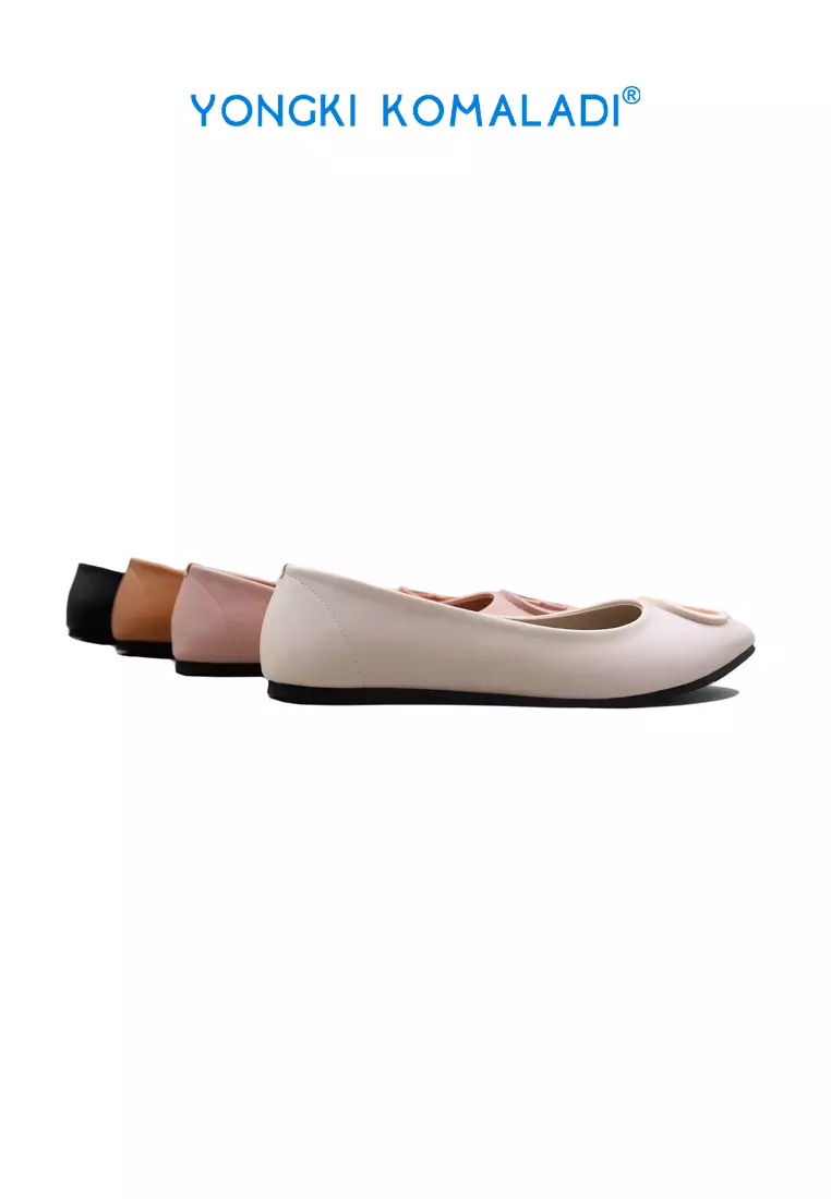 [ ORIGINAL ] YONGKI KOMALADI FLATSHOES OL-EJM-831-22 LADIES PEACH