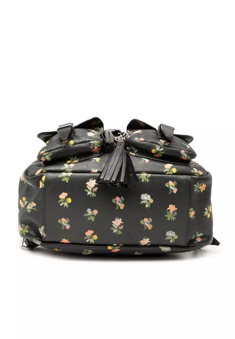Pre-Loved Saint Laurent Leather Prairie Floral Printed Festival Backpack