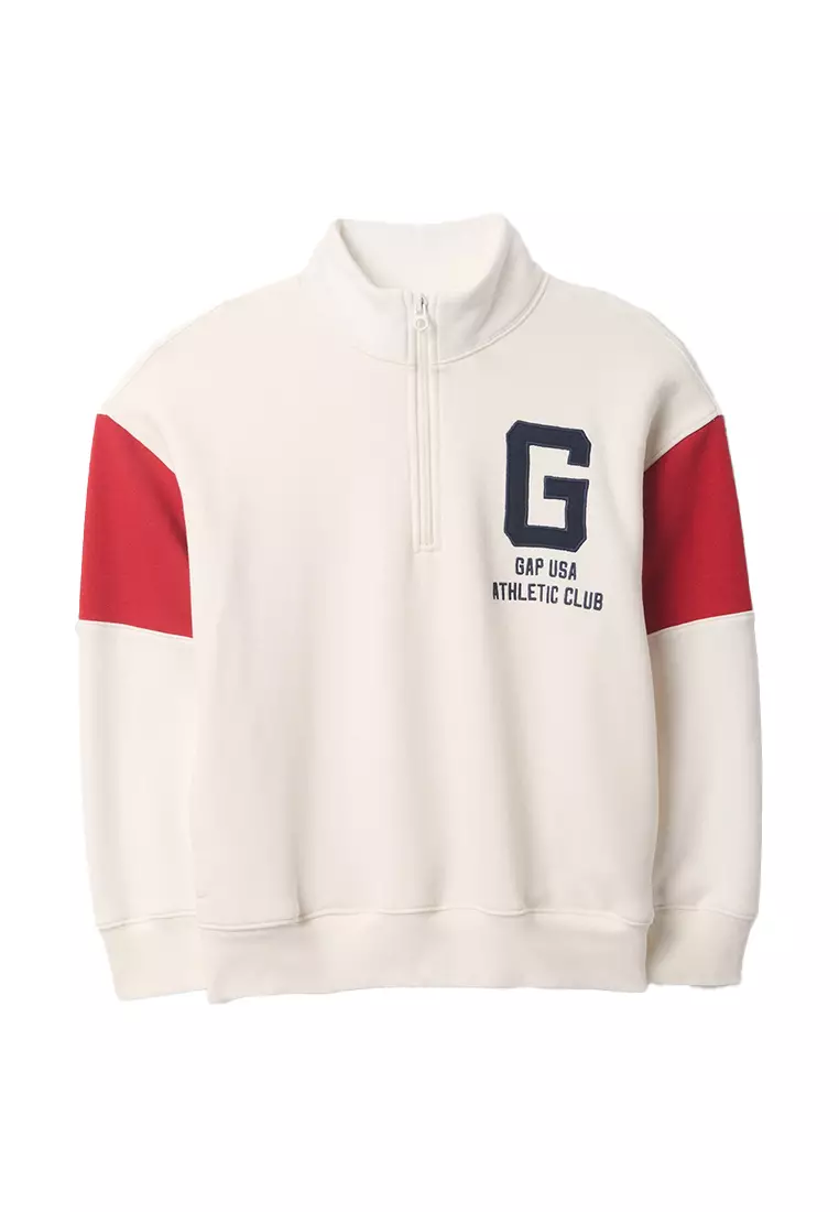 Zipper Sweater Gap Original Jual GAP Arm Stripe Half Zip Sweater