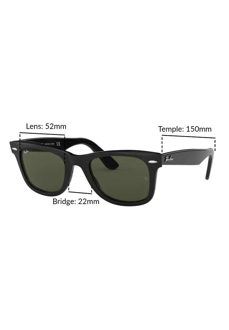 Ray-Ban Wayfarer / RB2140F 901 / Unisex Full Fitting / Sunglasses / Size 52mm