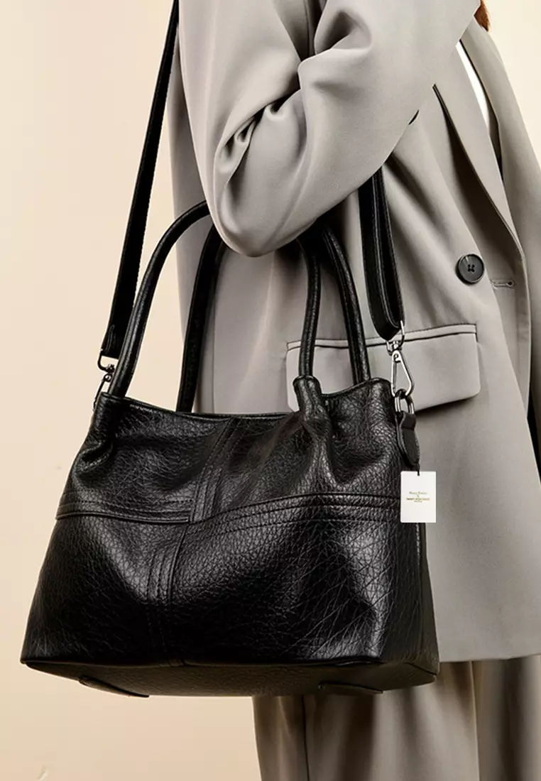 Large Capacity Faux Leather Three Way Handbag JW HD-3916