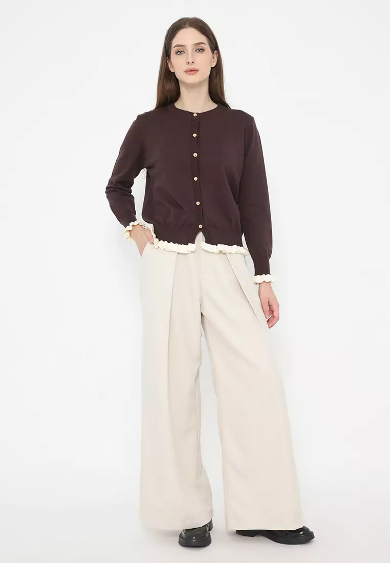 Ruffle Premium Knit Blouse