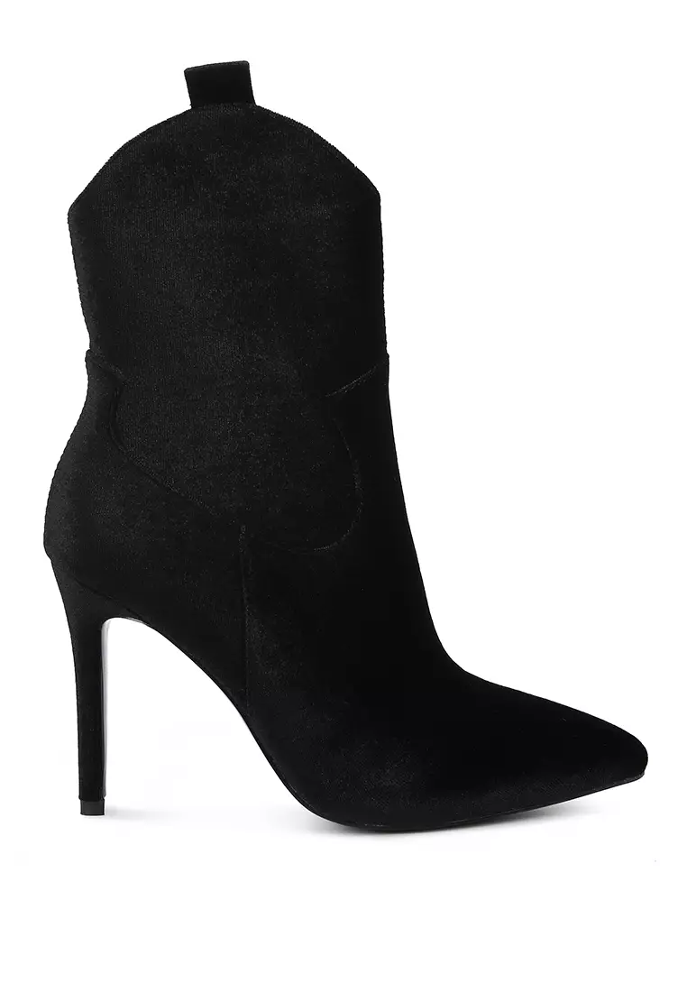 Discount on Rag & Co.  shoes - SKU: Black Velvet Cow Girl Boot
