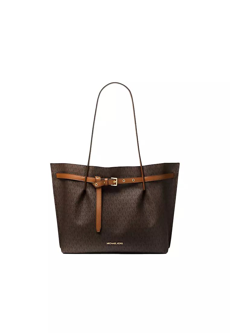 Michael kors dark store brown leather purse