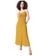 FabAlley yellow Yellow Noodle Strap Ruched Maxi Dress 77070AAFB91921GS_1