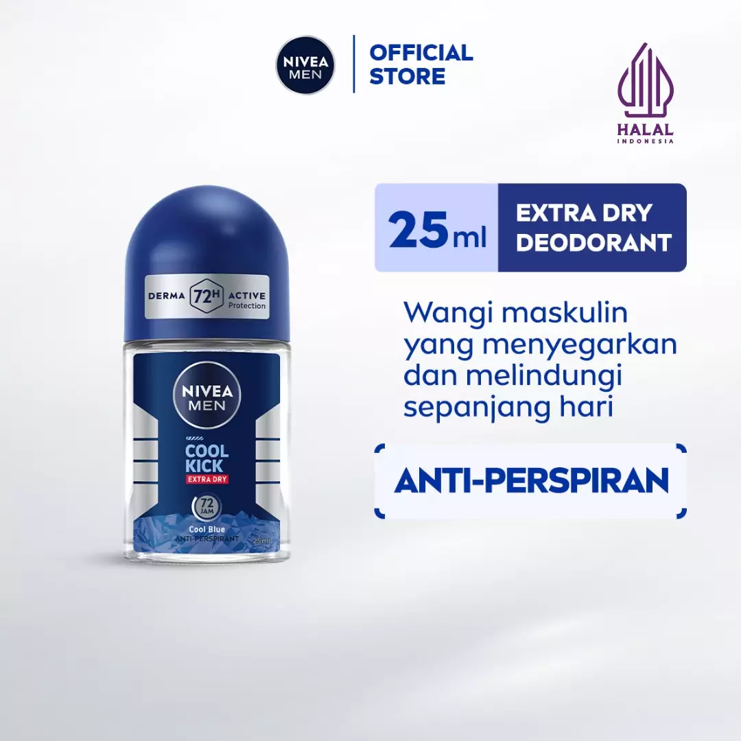 NIVEA Cool Kick Cool Blue Roll On 25ml (PAKET ISI 5)