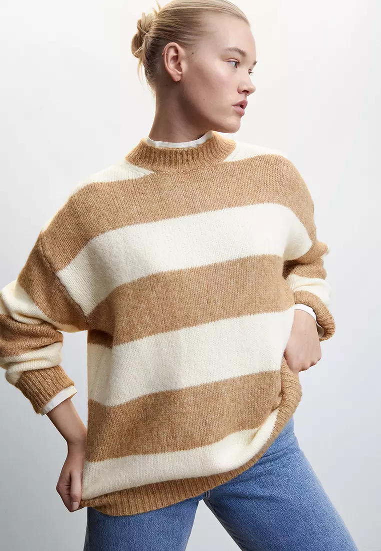 Mango stripe 2025 detail jumper