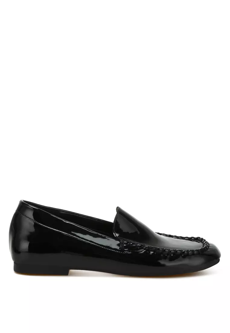 Discount on Rag & CO.  shoes - SKU: Patent Pleather Loafers in Black
