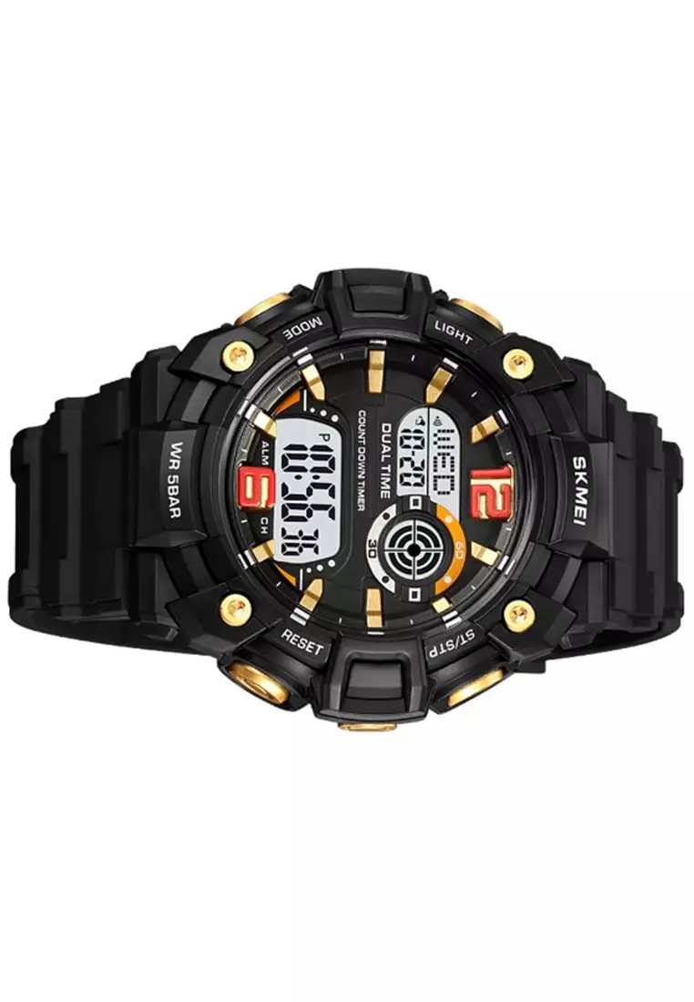 Jam Tangan Digital Pria Waterproof Many Function Strap Tali Material PU Silicone DV01 ORIGINAL