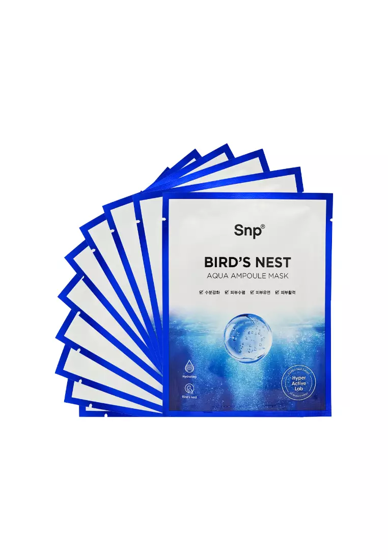 SNP Bird's Nest Aqua Ampoule Mask (10pcs)