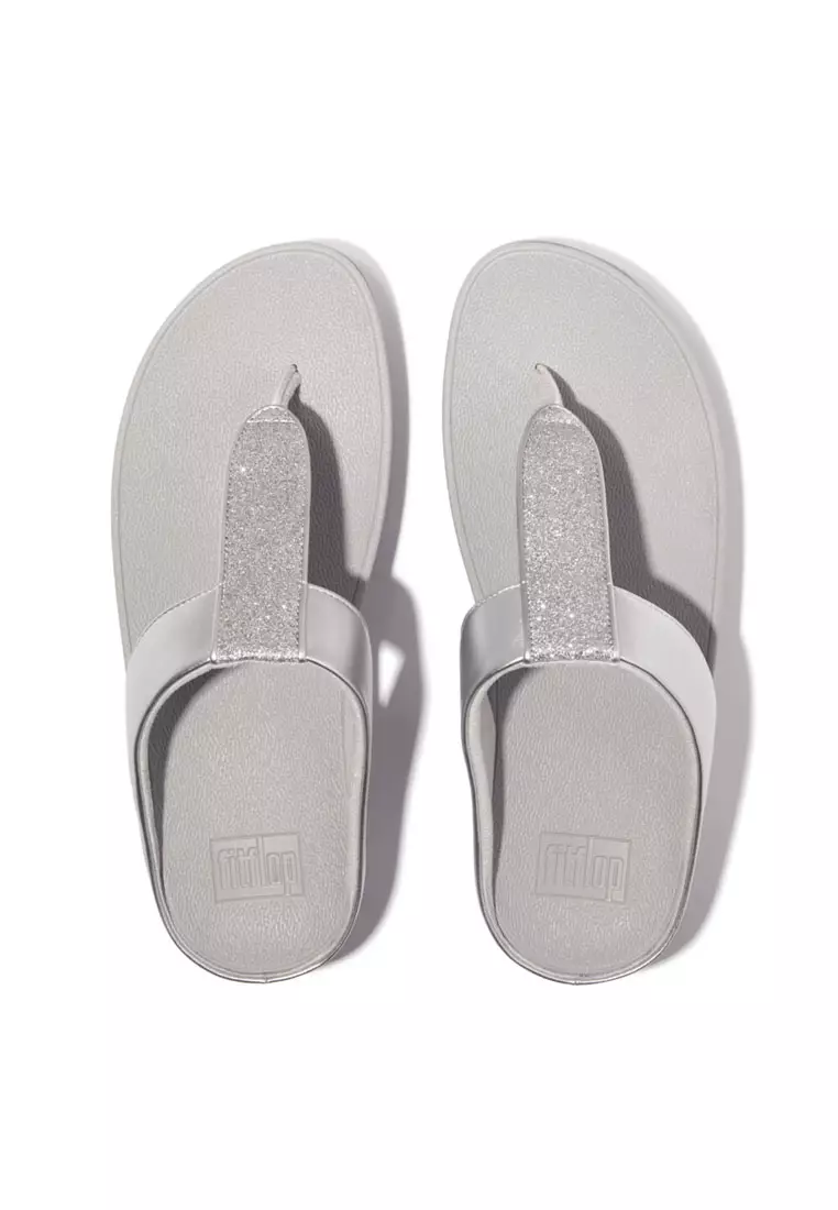 FINO Women's Glitterdust Metallic Toe-Post Sandals - Silver (IK5-011)