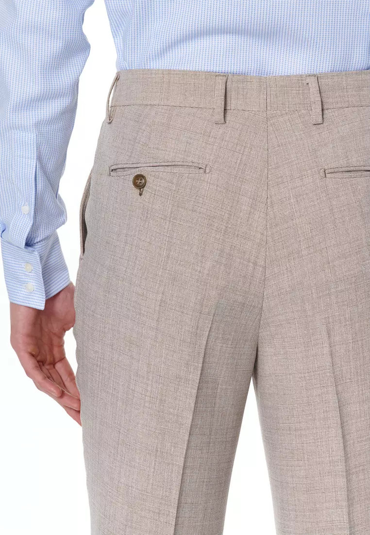 Beige Slim Trousers