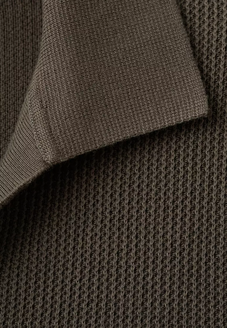100% Cotton Knitted Structure Polo Shirt