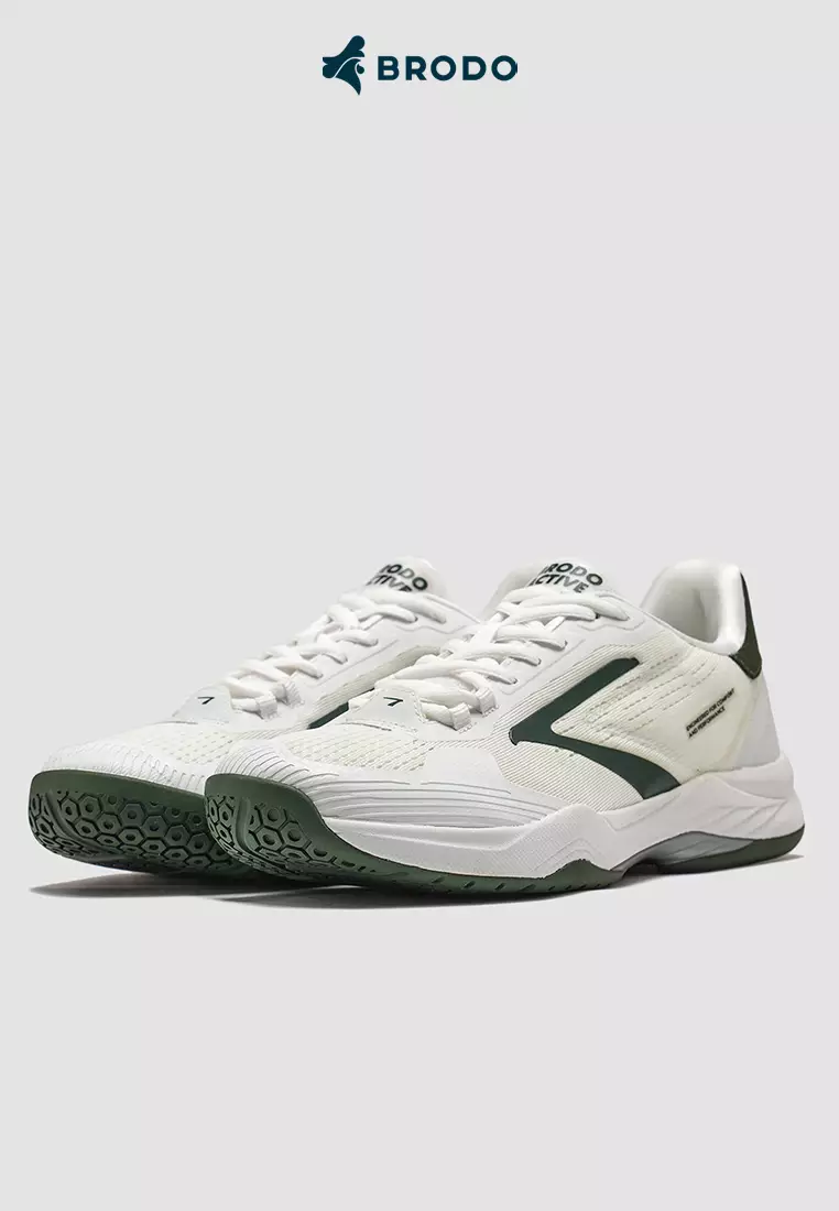 BRODO - Active Stance Tennis White Olive