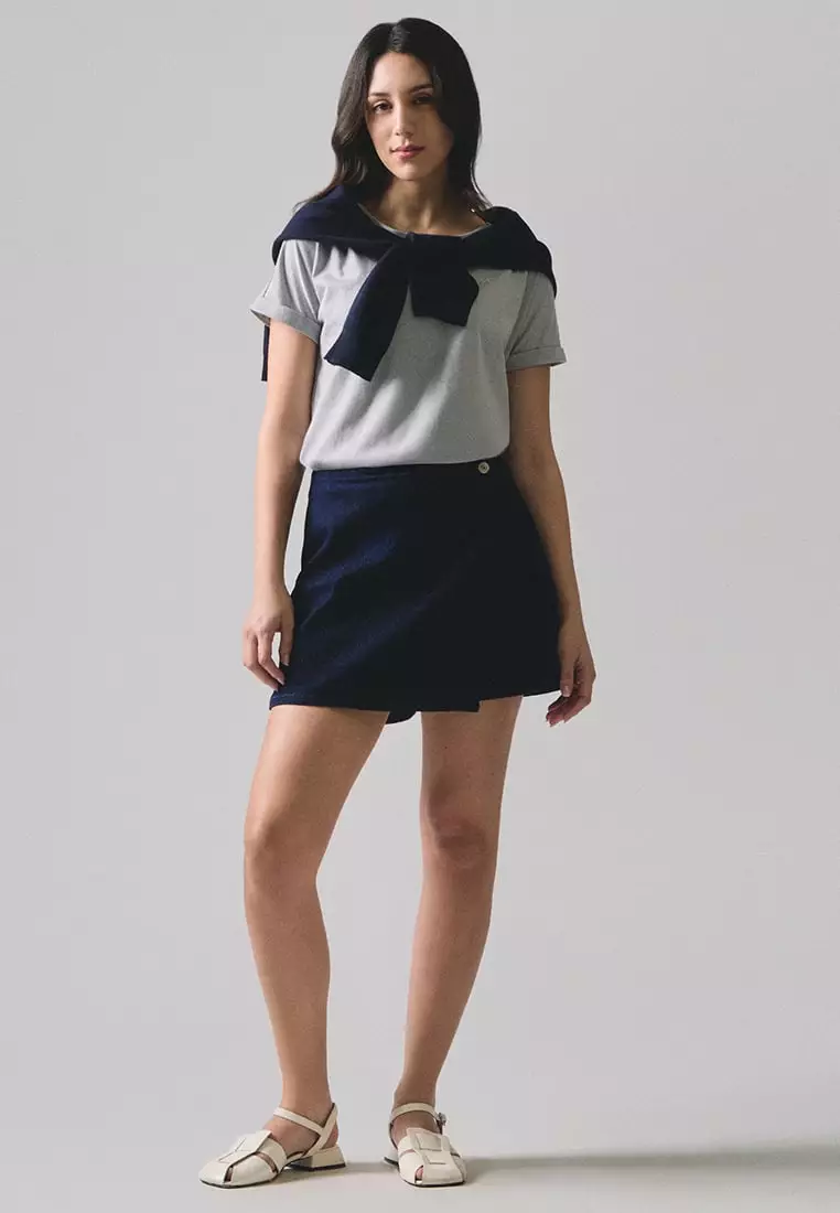 Dark Wash Denim Skort