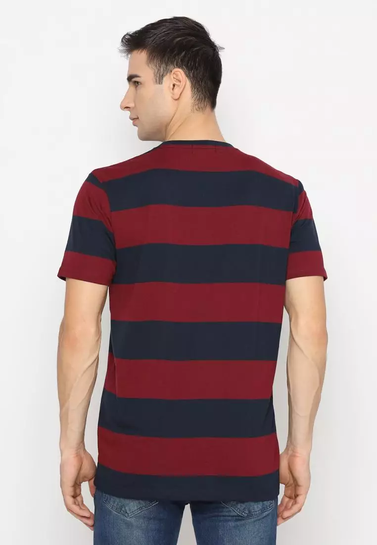 Matsuda T Shirt Pria Kaos Stripe Nanao