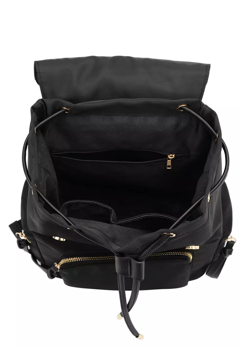 Women's Top Flap Backpack - Black