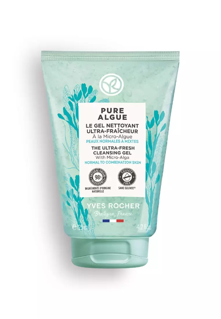 Pure Algue Ultra Fresh Cleansing Gel with Tetraselmis Micro-Algae- 125ml Oxygenates Skin