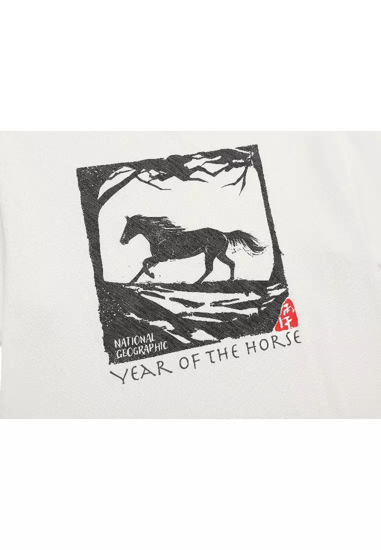 男女同款馬年圖案短袖 T 恤