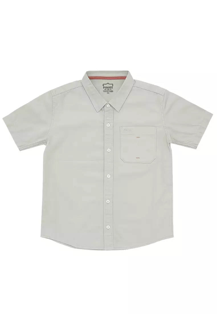 POLICE Kemeja Polos Cotton Anak Laki Laki