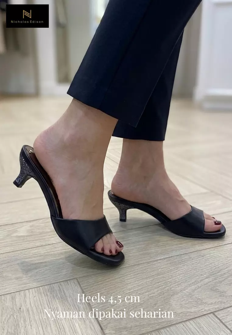 Heels Yura 2 Black Glitter