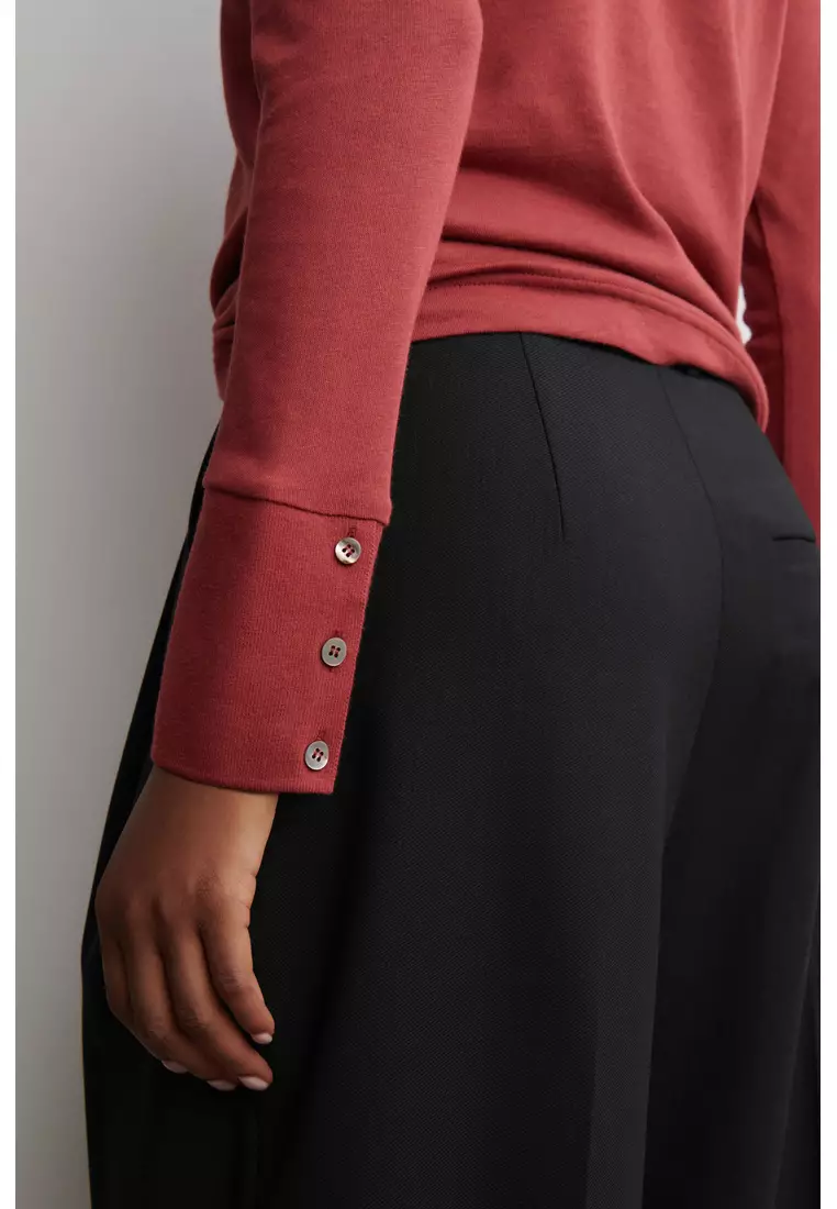 COTTON-JERSEY LONG-SLEEVED TOP