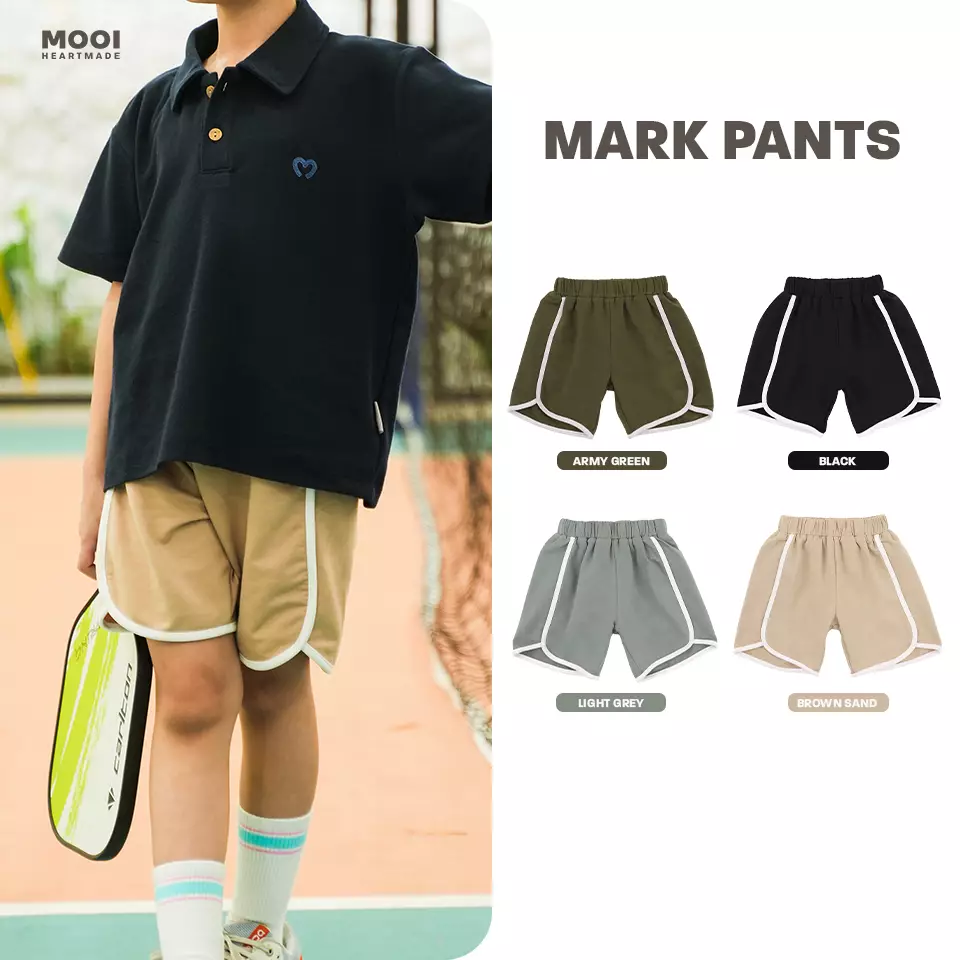 Mooi Celana Pendek Anak Laki - Laki Mark Pants Kids - Army Green