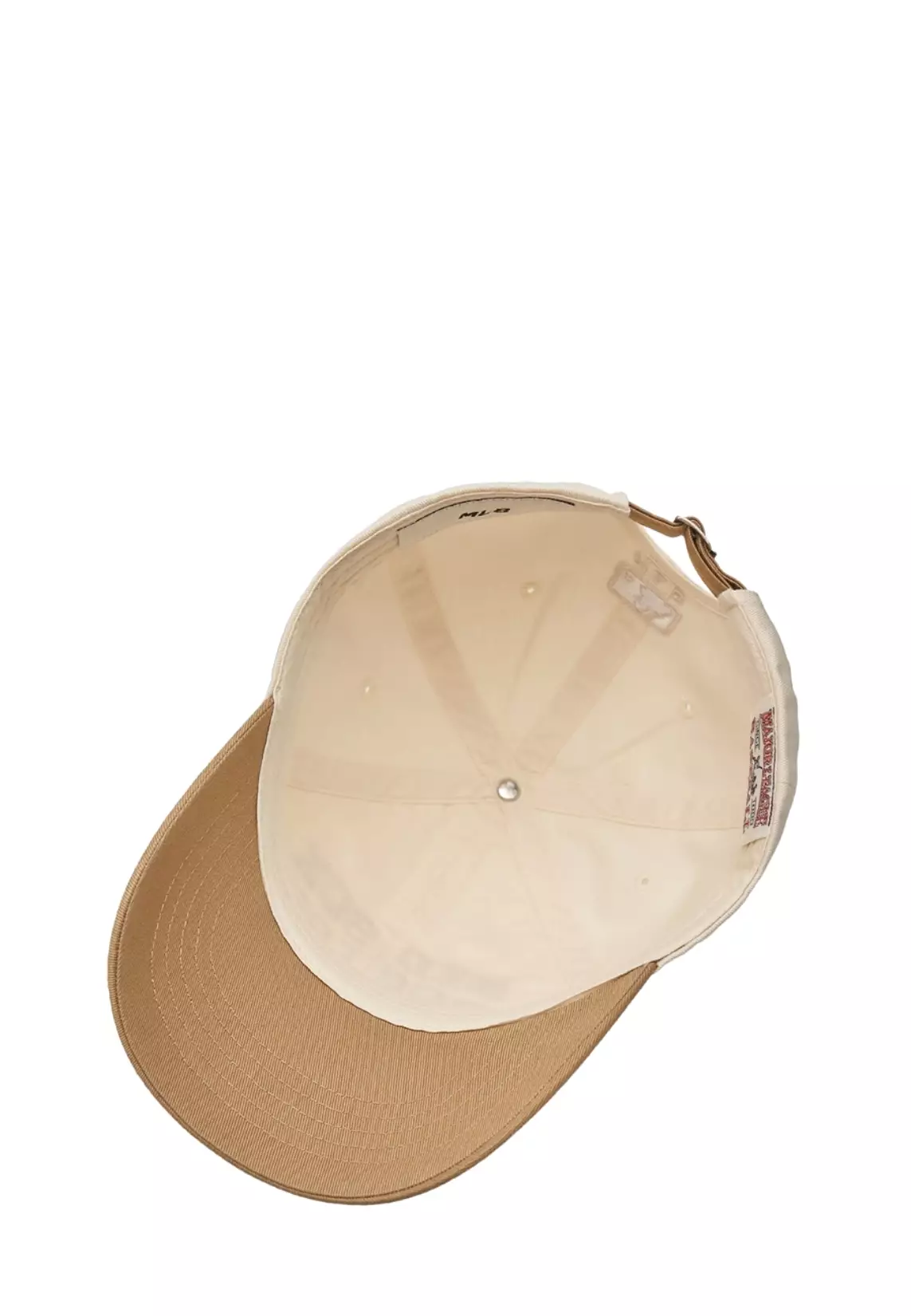 Cursive Logo Color Block Unstructured Cap - Boston Beige