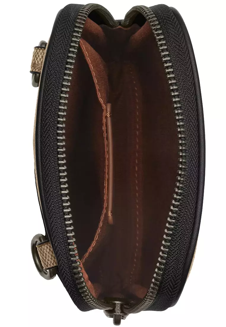 Coach Aden Crossbody Bag In Signature Canvas In Khaki CO912