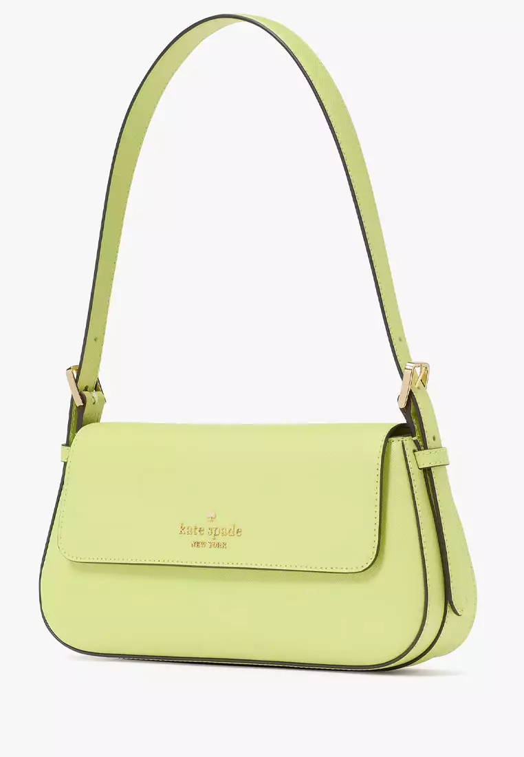 Madison Saffiano Leather Small Flap Shoulder Bag