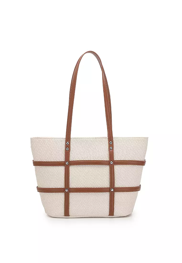 Women's Tote Bag / Shoulder Bag - Beige