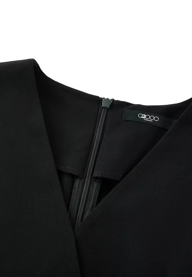 短袖裹身連身裙