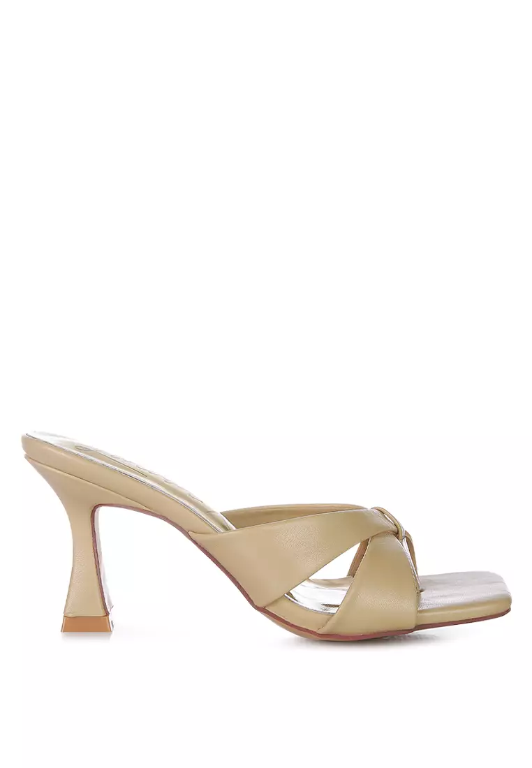 Buy London Rag Beige Criss Cross Slip On Thong Sandals Online | ZALORA ...