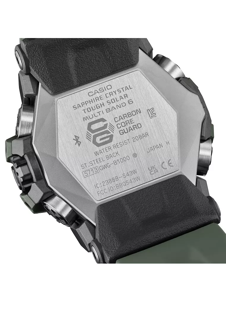 G-SHOCK Men GWG-B1000-3A Mudmaster Resin Black Green Solar Powered