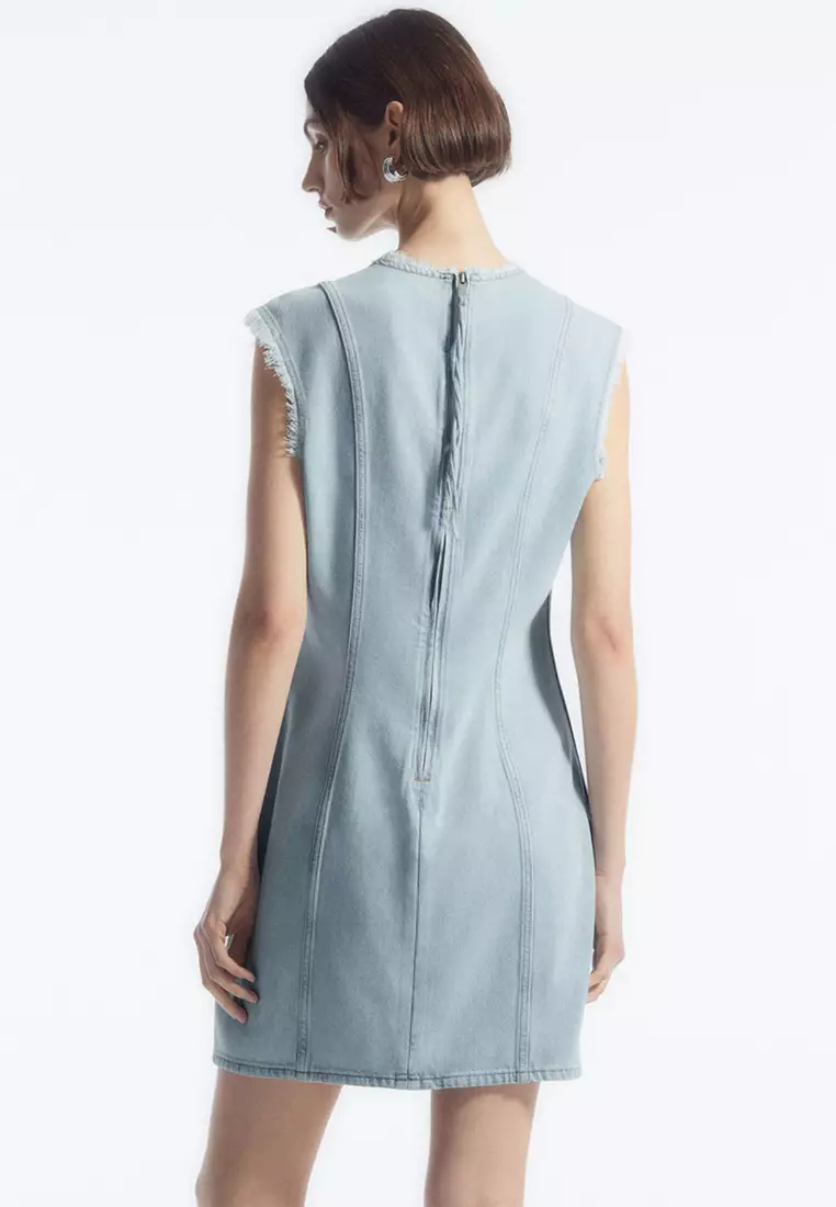 Panelled Denim Mini Dress