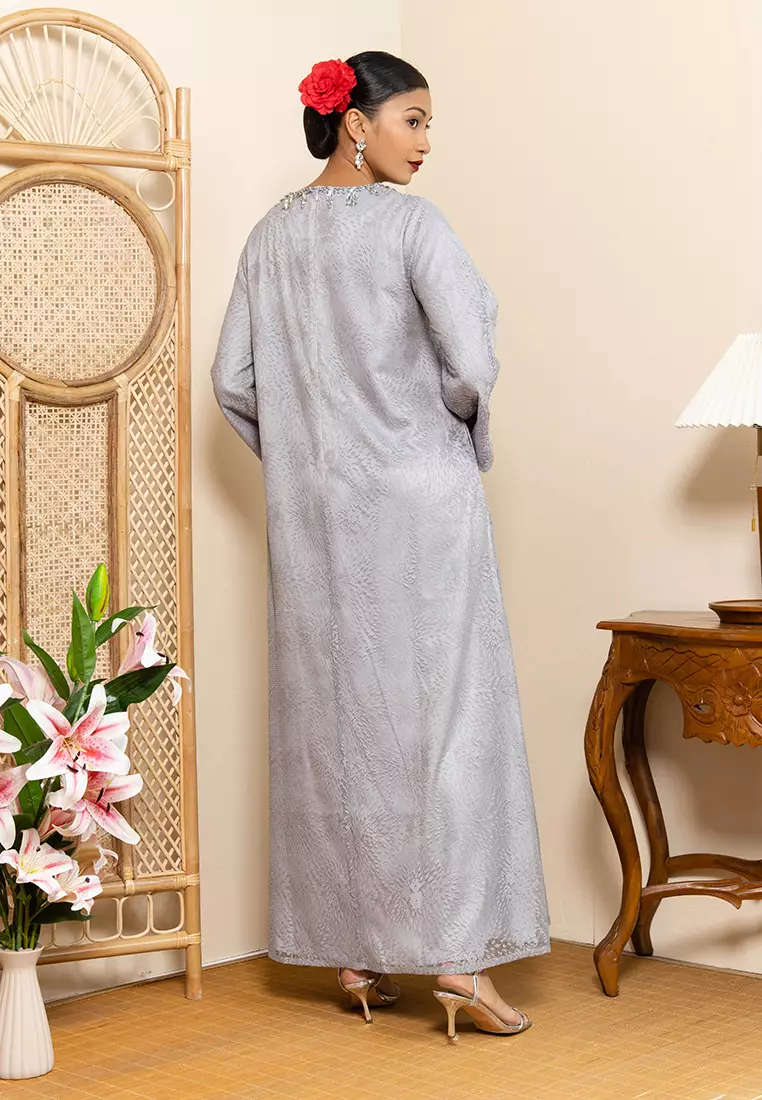 Buy Zalia Beaded Lace Abaya Dress 2024 Online ZALORA