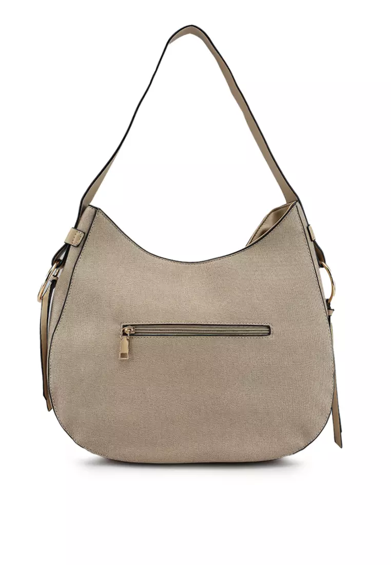 Duo-Texture Convertible Shoulder Bag