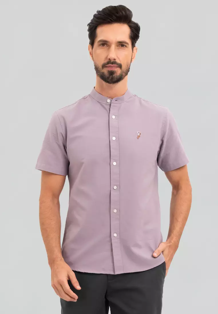 Polo Haus - Men’s Cotton Mix Signature Fit Mandarin Collar MBSSE003