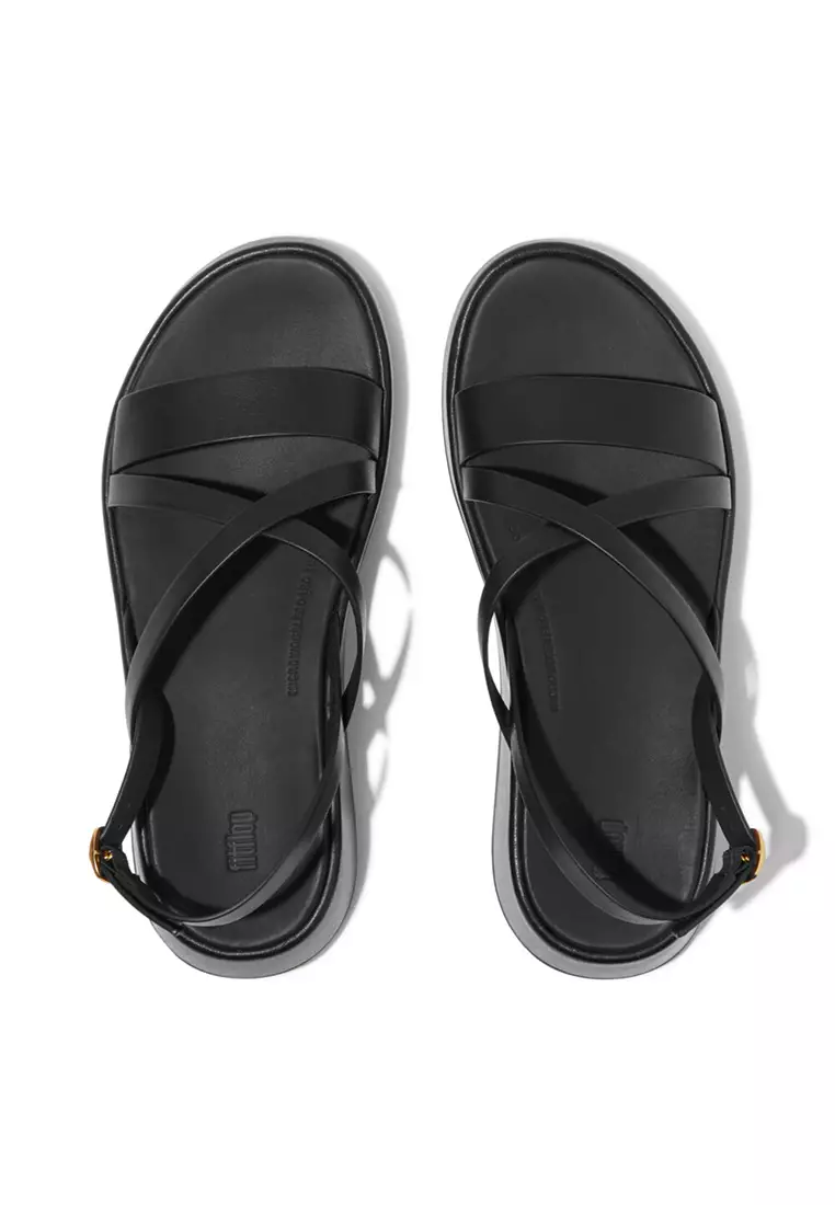 F-mode Leather Flatform Strappy Back-strap Sandals