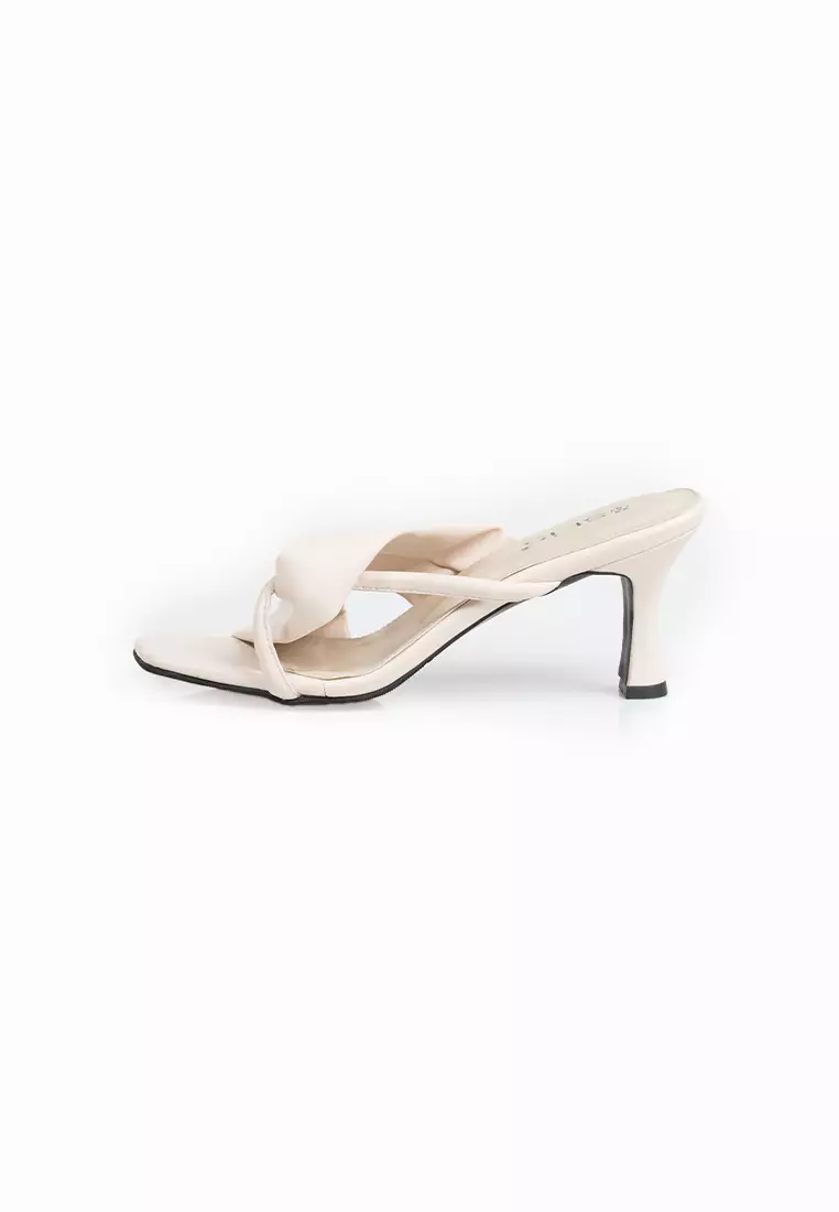 SEIS Naomi Sandal Heels Wanita Hak 7 CM - CREAM