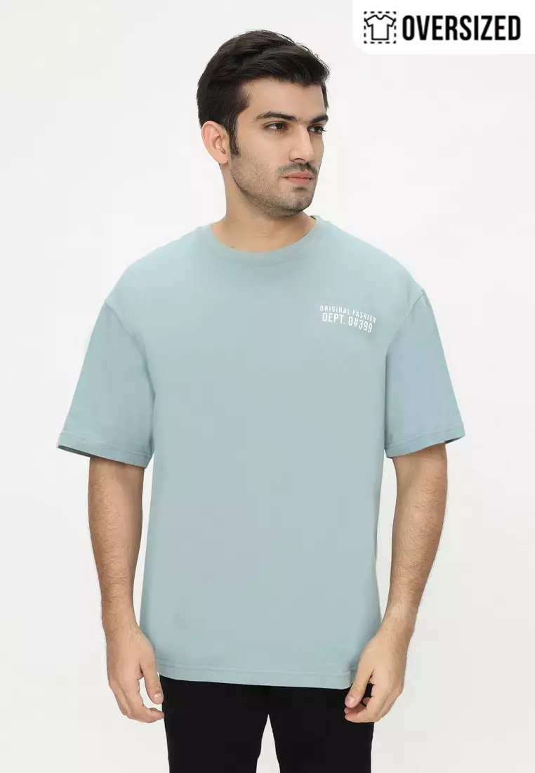 NX T-Shirt Cotton Combed Tebal Oversized Pria 2079370491