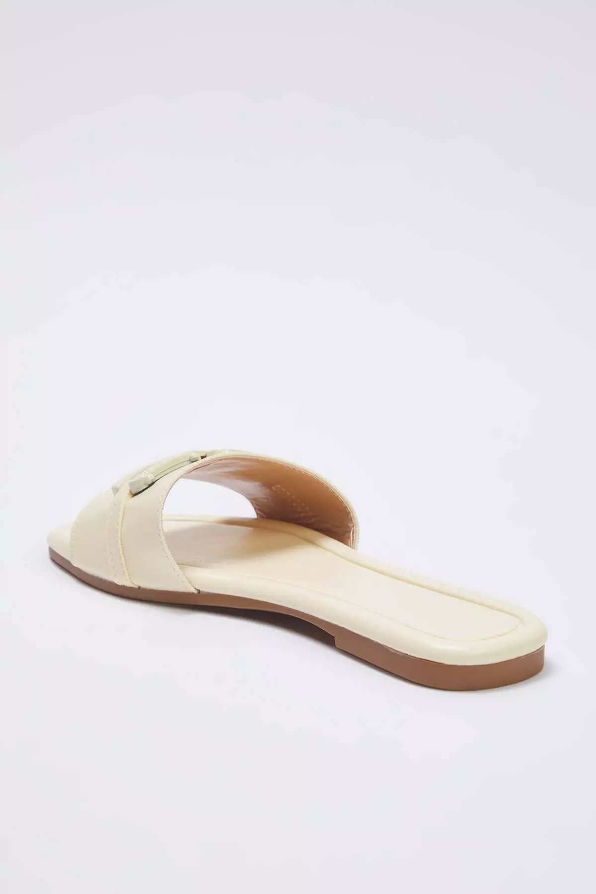 Yellow Chain Detailed Women's Slippers Takss25Te00063