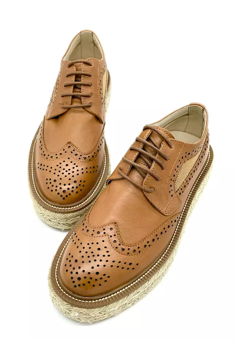 Gold oxford hotsell platform shoes