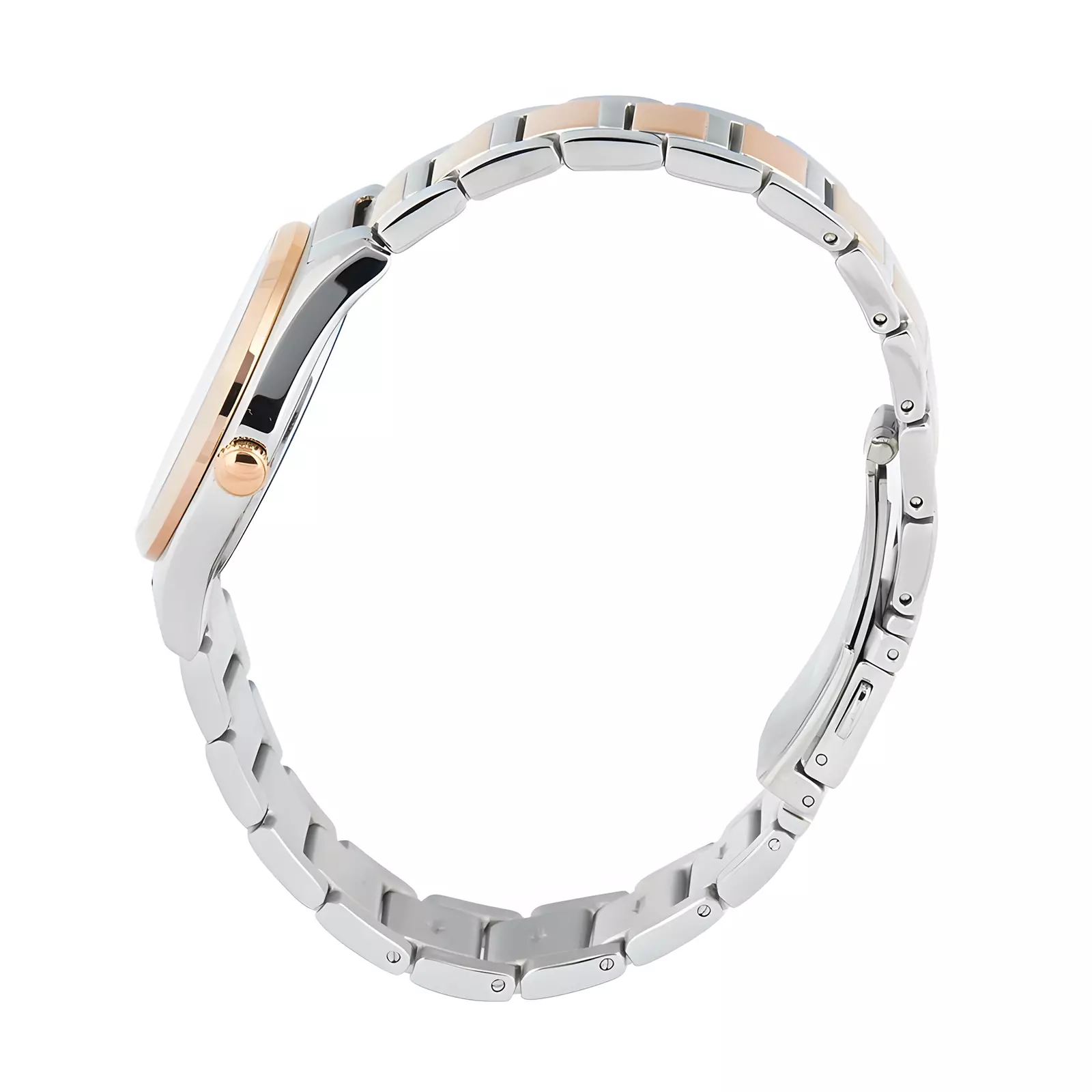 Bonia Sapphire Glass - Jam Tangan Analog Wanita - Rose Gold Silver - Stainless Steel -  B10863-2612