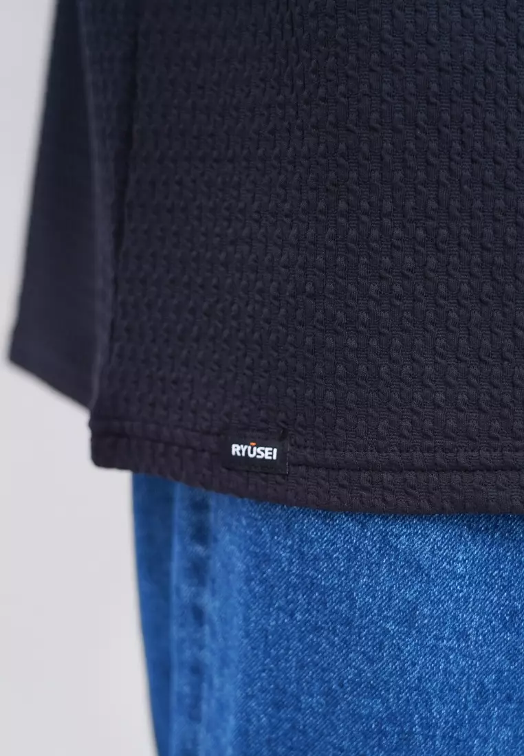 Ryusei T-shirt Oversize SORA Knit Black