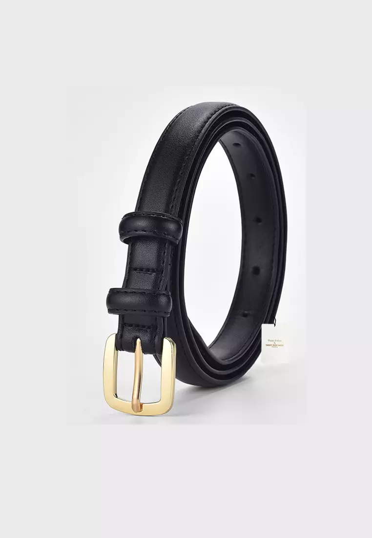 Metal Pin Gold Color Buckle Leather Belt JW CY-155