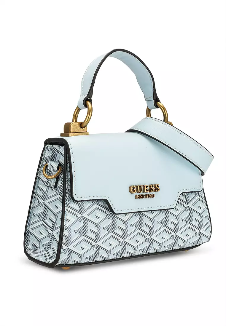 GUESS shoulder bag Vikky Large Tote Ice Blue Logo, Buy bags, purses &  accessories online