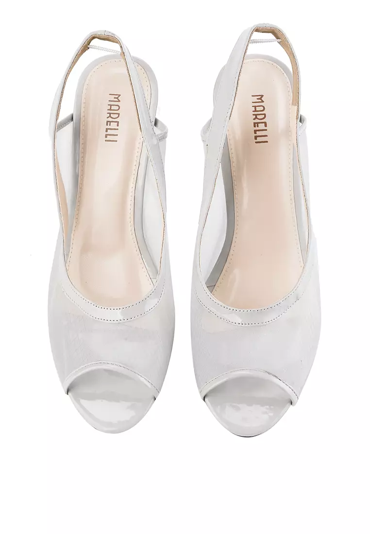 Daisy Sepatu  Sandal Wanita Mesh hak 7 cm - Grey