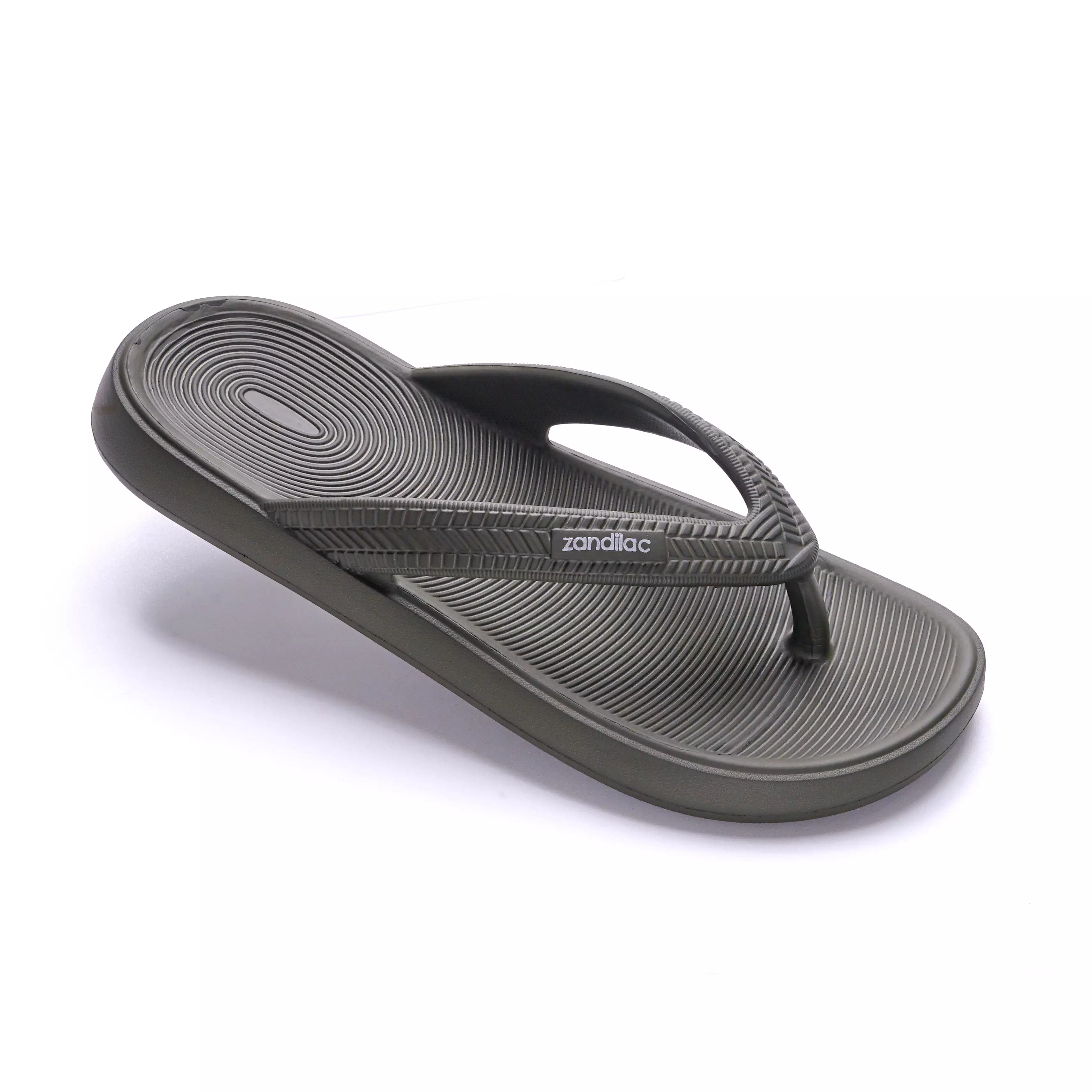 ZANDILAC - SANDAL LAKI DEWASA CH112174LD jepit full karet - HIJAU CYPRESS
