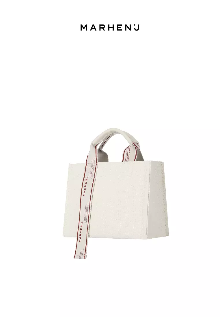RICO MINI SIGN Canvas Crossbody Bag Ivory